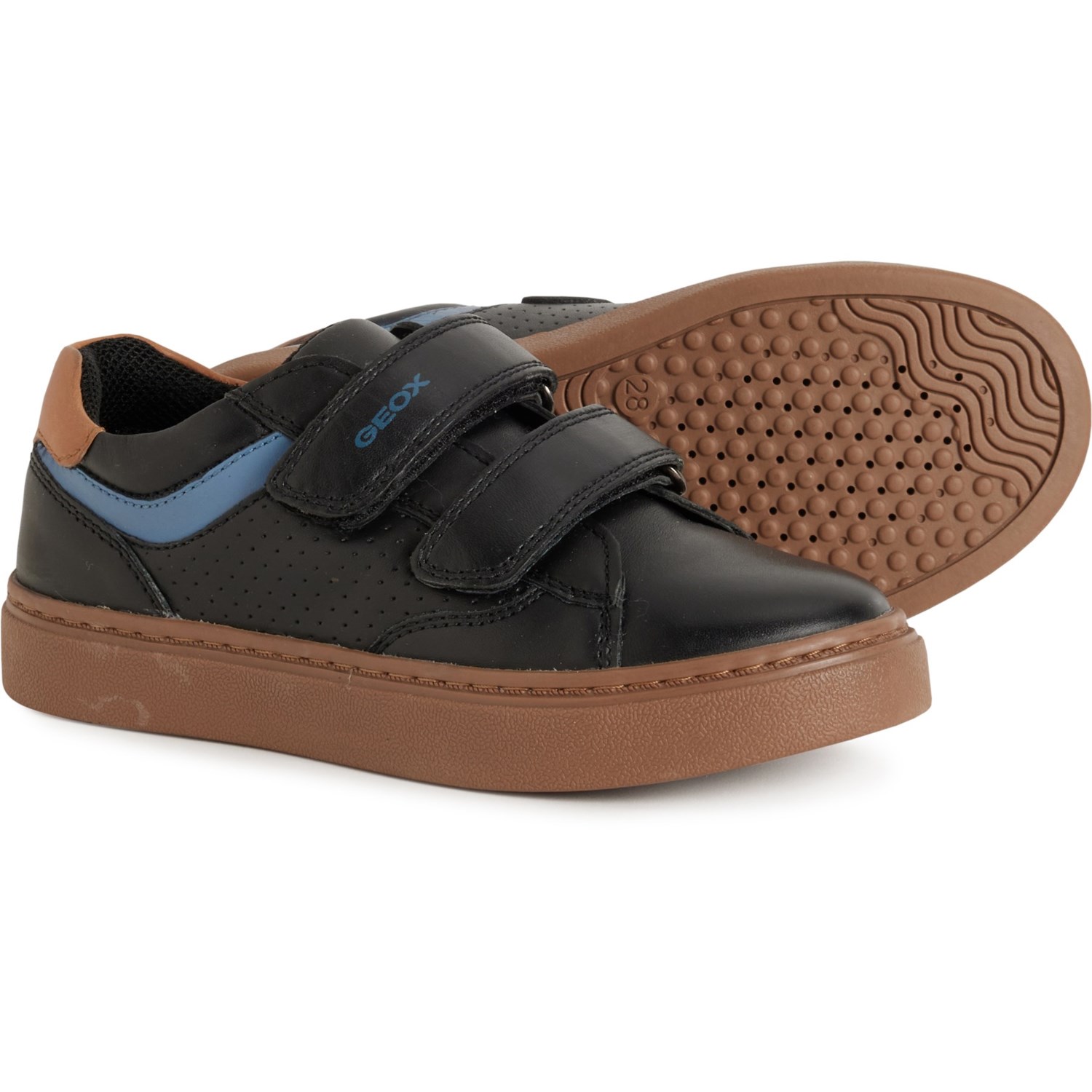 (取寄) ジェオックス リトル ボーイズ アンド ガールズ ナシック スニーカー - レザー Geox Little Boy..