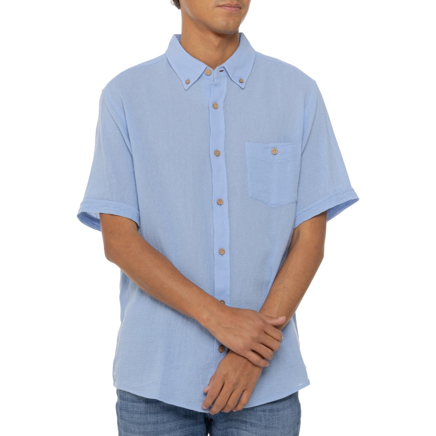 (取寄) ウェザープルーフヴィンテージ テクスチャー ウーブン キャンプ シャツ - ショート スリーブ We..