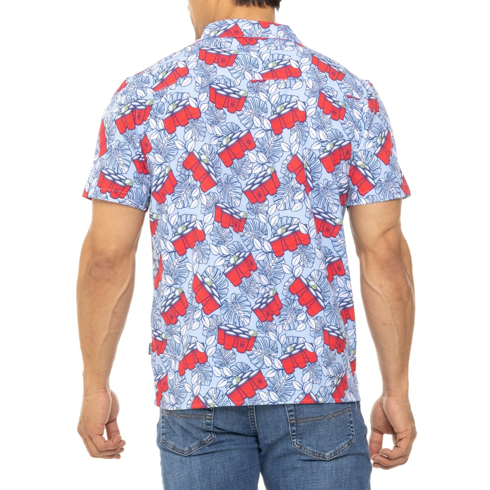 (取寄) ウィルミントン ハイ-パフォーマンス ウーブン シャツ - ショート スリーブ PARTY PANTS Wilmington High-Performance Woven Shirt - Short Sleeve Light Blue