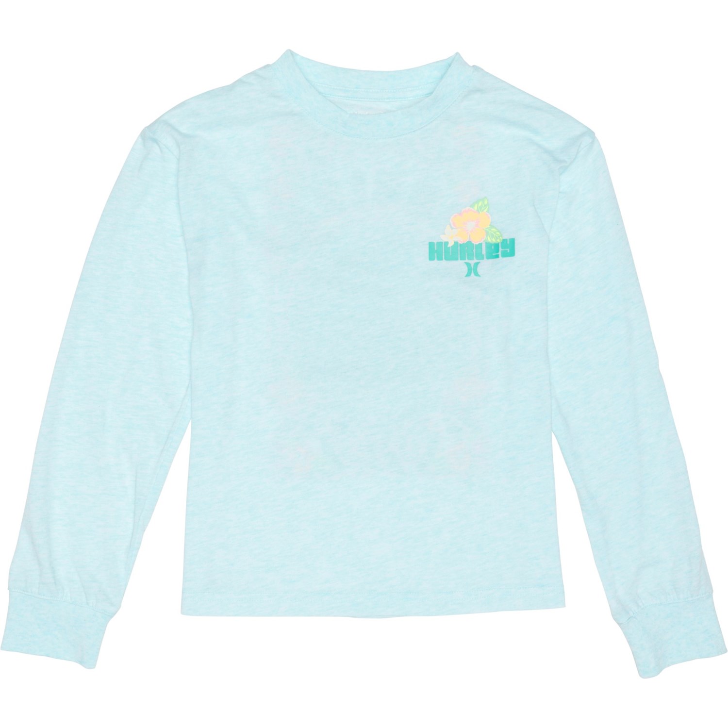 (取寄) ハーレー ビッグ ガールズ グラフィック T-シャツ - ロング スリーブ Hurley Big Girls Graphic T-Shirt - Long Sleeve Blue Ice Heather