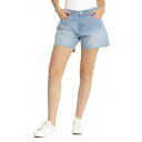 (取寄) A-ライン デニム ショーツ - ハイ ライズ DUER Midweight-Performance A-Line Denim Shorts - High Rise Light Bleach