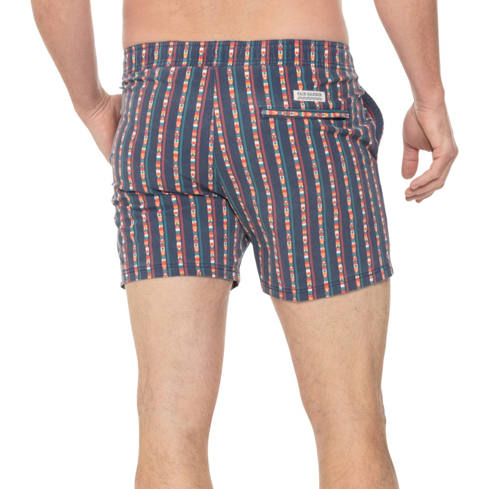(取寄) フェア ハーバー バンガロー スイム トランクス - ビルト-イン ライナー Fair Harbor Bungalow Swim Trunks - Built-In Liner Sailing Stripe