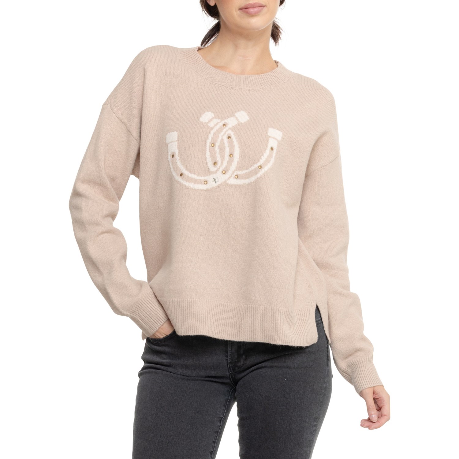 (取寄) ラッキーブランド ホースシュー クルー ネック セーター Lucky Brand Horseshoe Crew Neck Swea..