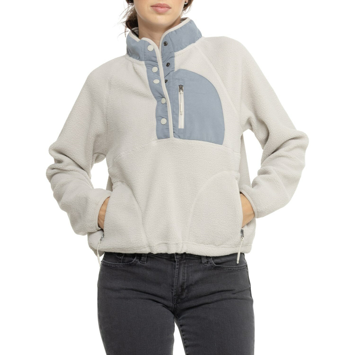 (取寄) キョーダンアウトドア プルオーバー スナップネック フリース ジャケット Kyodan Outdoor Pullover Snap-Neck Fleece Jacket Soapstone/ Gray