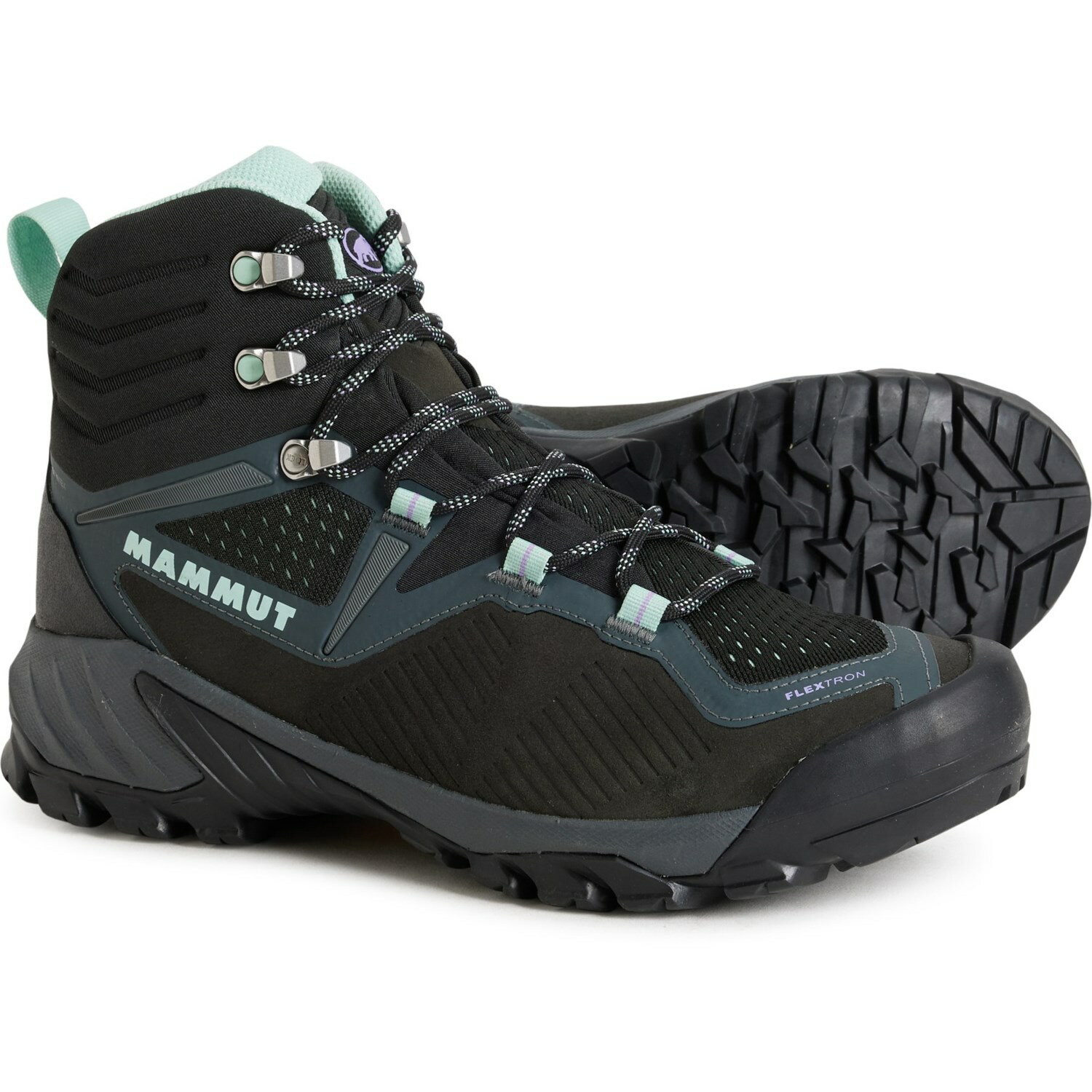 (取寄) マムート レディース サプエン ハイ ゴア-テックス ハイキング ブーツ Mammut women Sapuen High Gore-Tex Hiking Boots (For Women) Dark Steel-Neo Mint