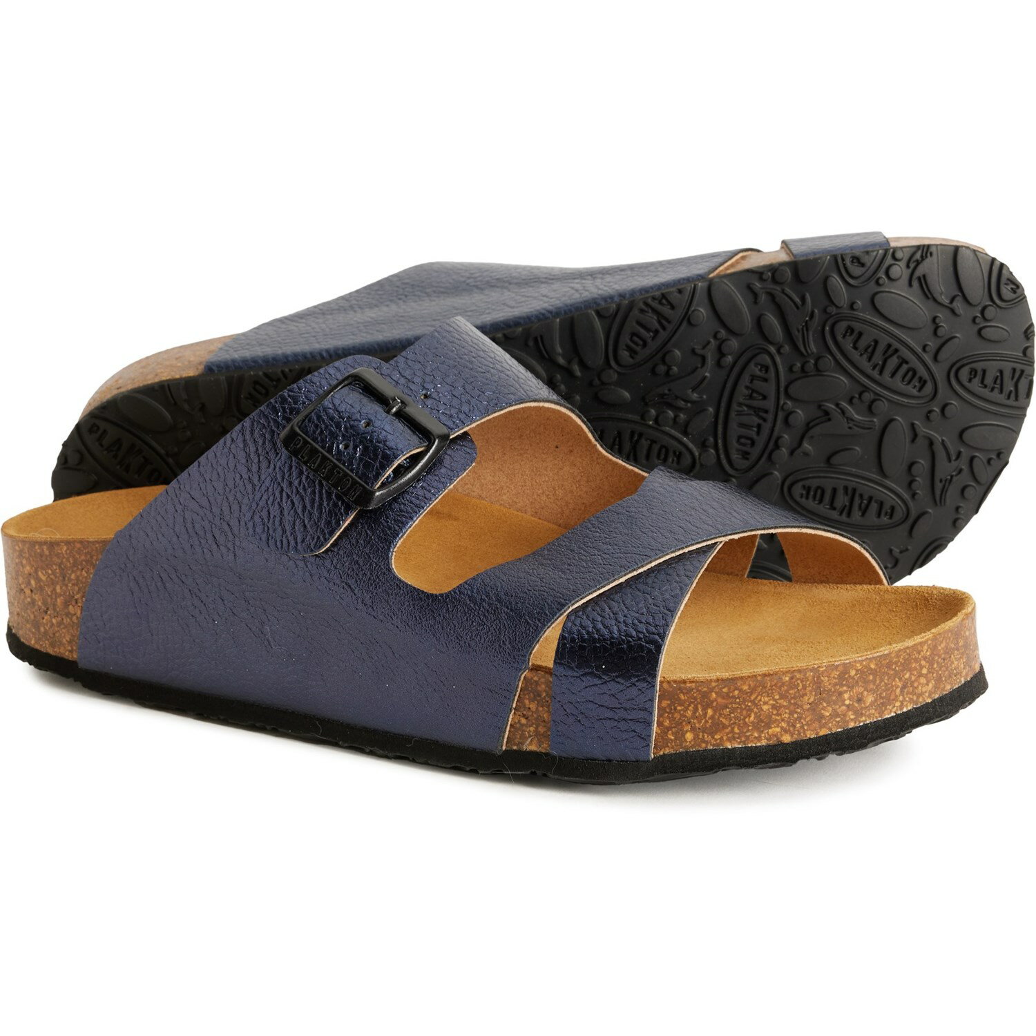 (取寄) レディース メイド イン スペイン コルク フットベッド サンダル Plakton women Made in Spain Cork Footbed Sandals (For Women) Elefante/Marino