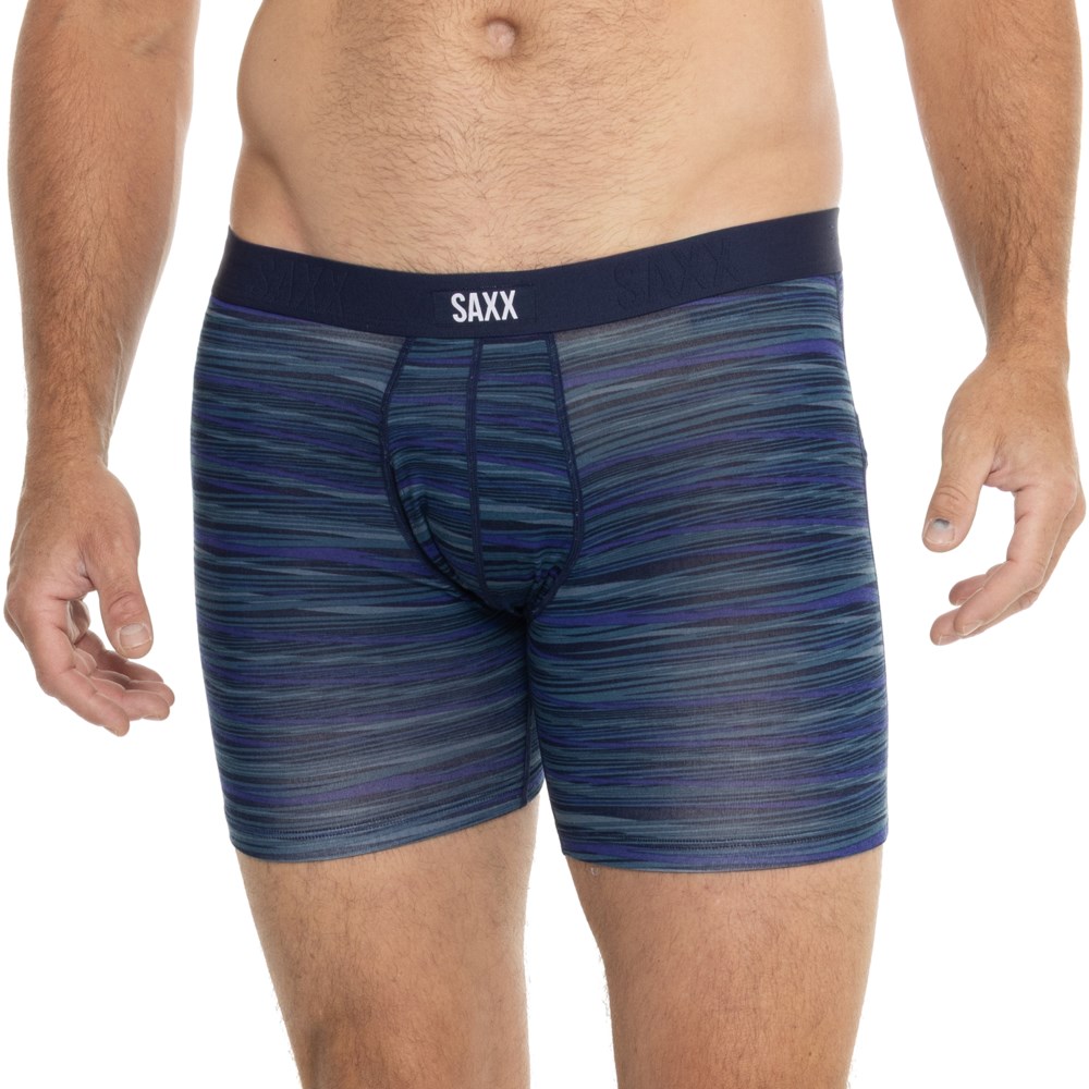 (取寄) サックス ヴィーブ エクストラ ボクサー ブリーフ - 2-パック SAXX Vibe Xtra Boxer Briefs - 2-Pack Surge Spacedye/Navy