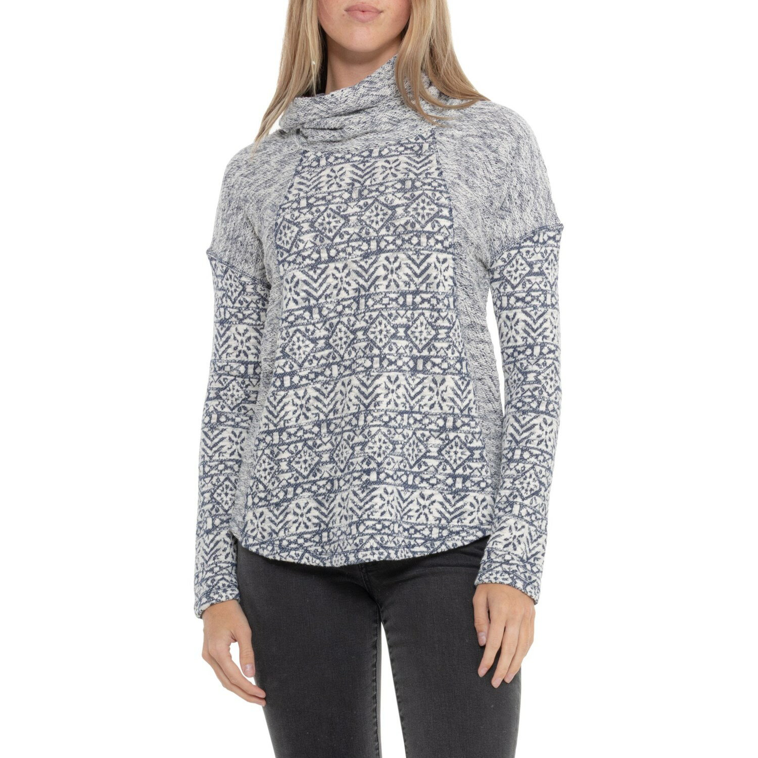 (取寄) ノースリバー ウェストン カウル ネック セーター North River Weston Cowl Neck Sweater Indigo