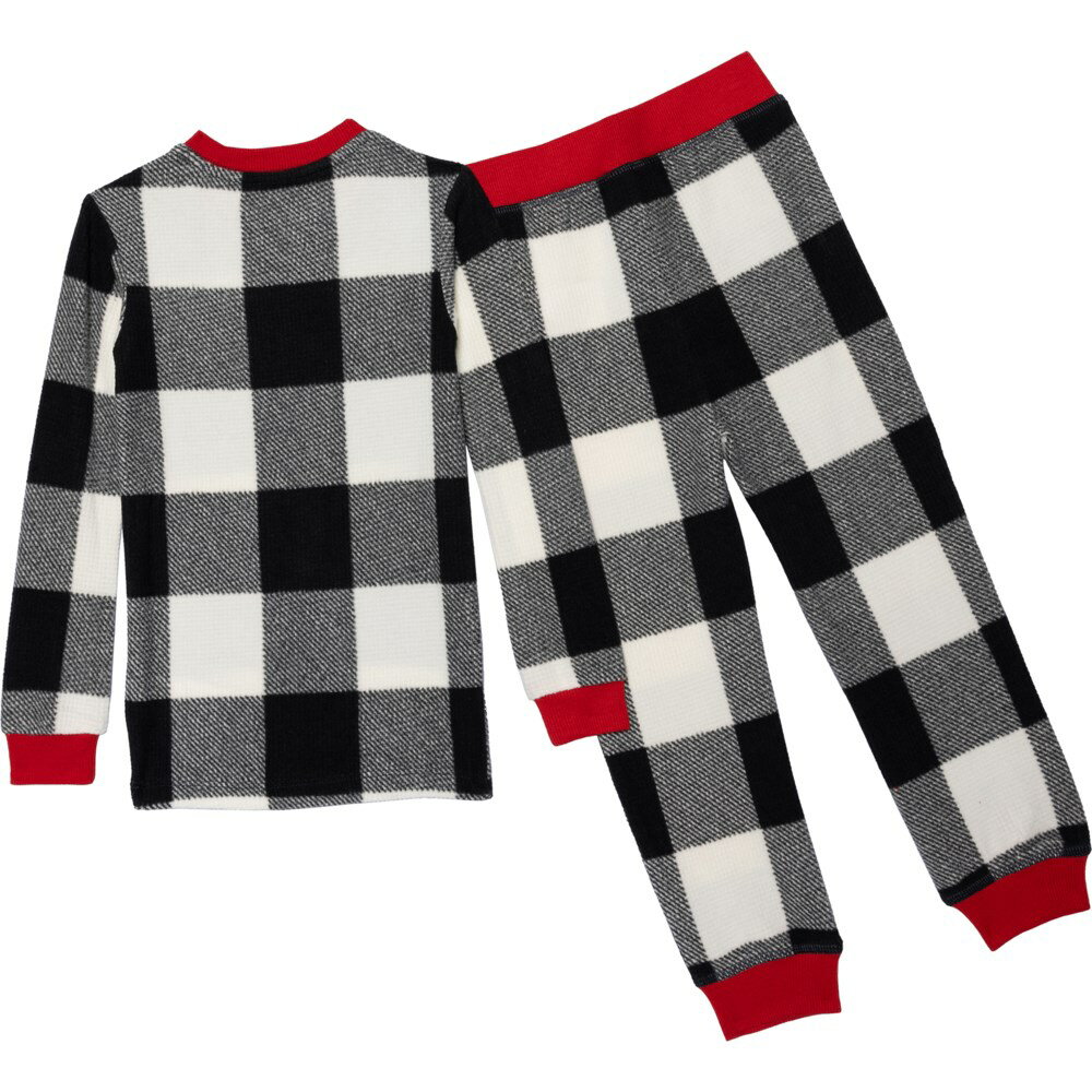 (取寄) エディーバウアー ビッグ ボーイズ プレイド ファミリー パジャマ - ロング スリーブ Eddie Bauer Big Boys Plaid Family Pajamas - Long Sleeve White 2