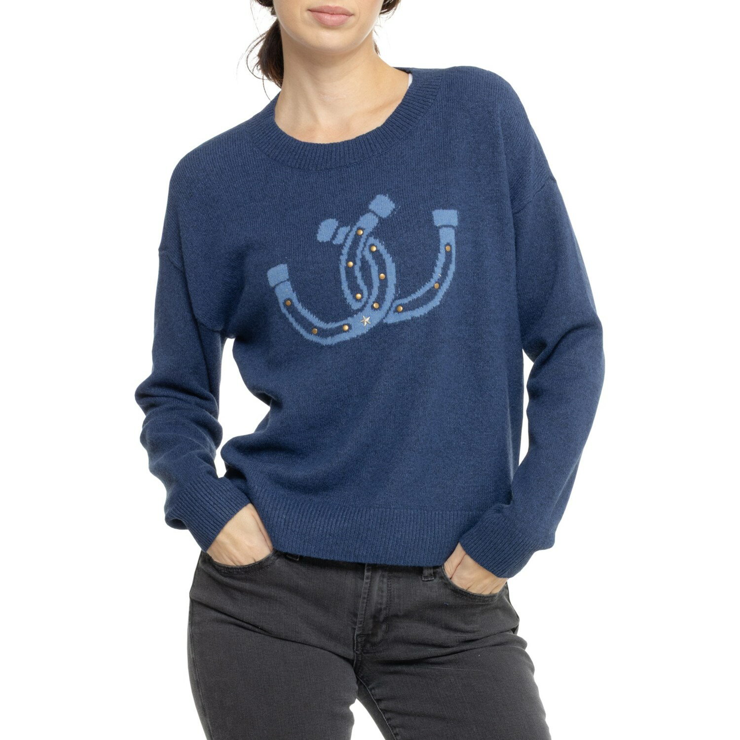(取寄) ラッキーブランド ホースシュー クルー ネック セーター Lucky Brand Horseshoe Crew Neck Swea..