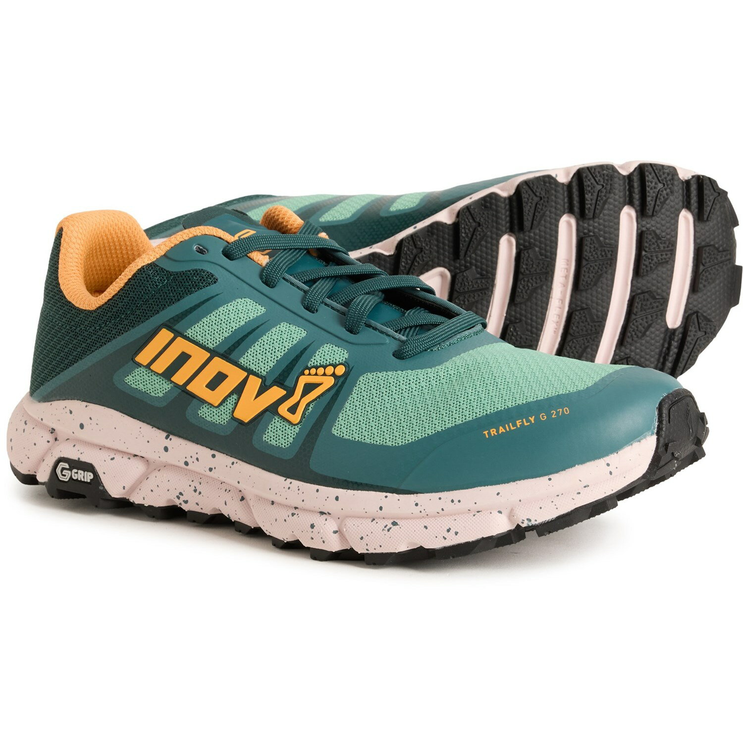 (取寄) イノヴェイト レディース トレイルフライ g 270 V2 トレイル ランニング シューズ Inov-8 women Trailfly G 270 V2 Trail Running Shoes (For Women) Pine/Peach