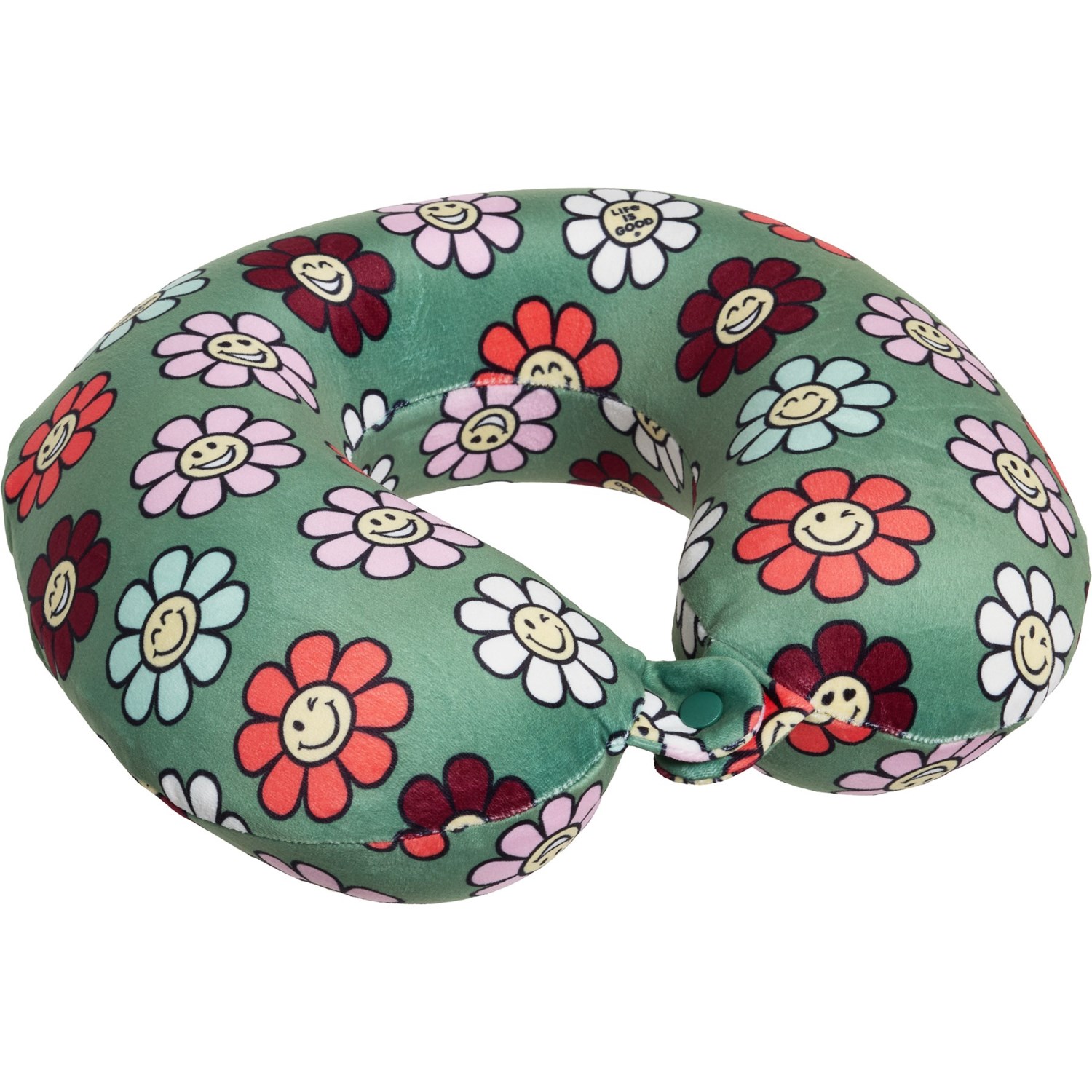 (取寄) ライフイズグッド プリンテッド ネック ピロー Life is Good Life is Good Printed Neck Pillow Happy Daisy