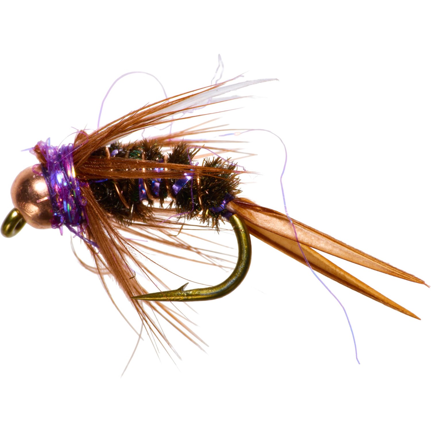 (取寄) リオ ホロ プリンス ニンフ フライ - ダズン RIO Holo Prince Nymph Fly - Dozen Purple
