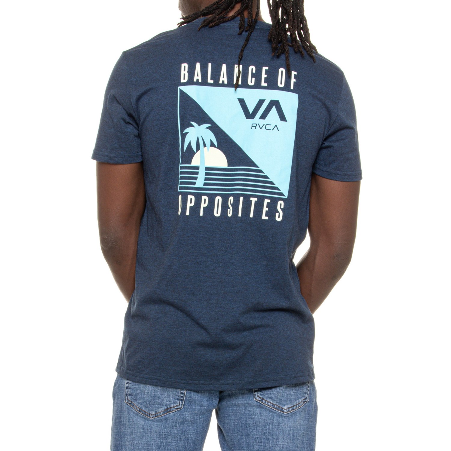 (取寄) ルーカ ビーチ グラフィック T-シャツ - ショート スリーブ RVCA Beech Graphic T-Shirt - Short Sleeve Black Blue Hthr(4.0)