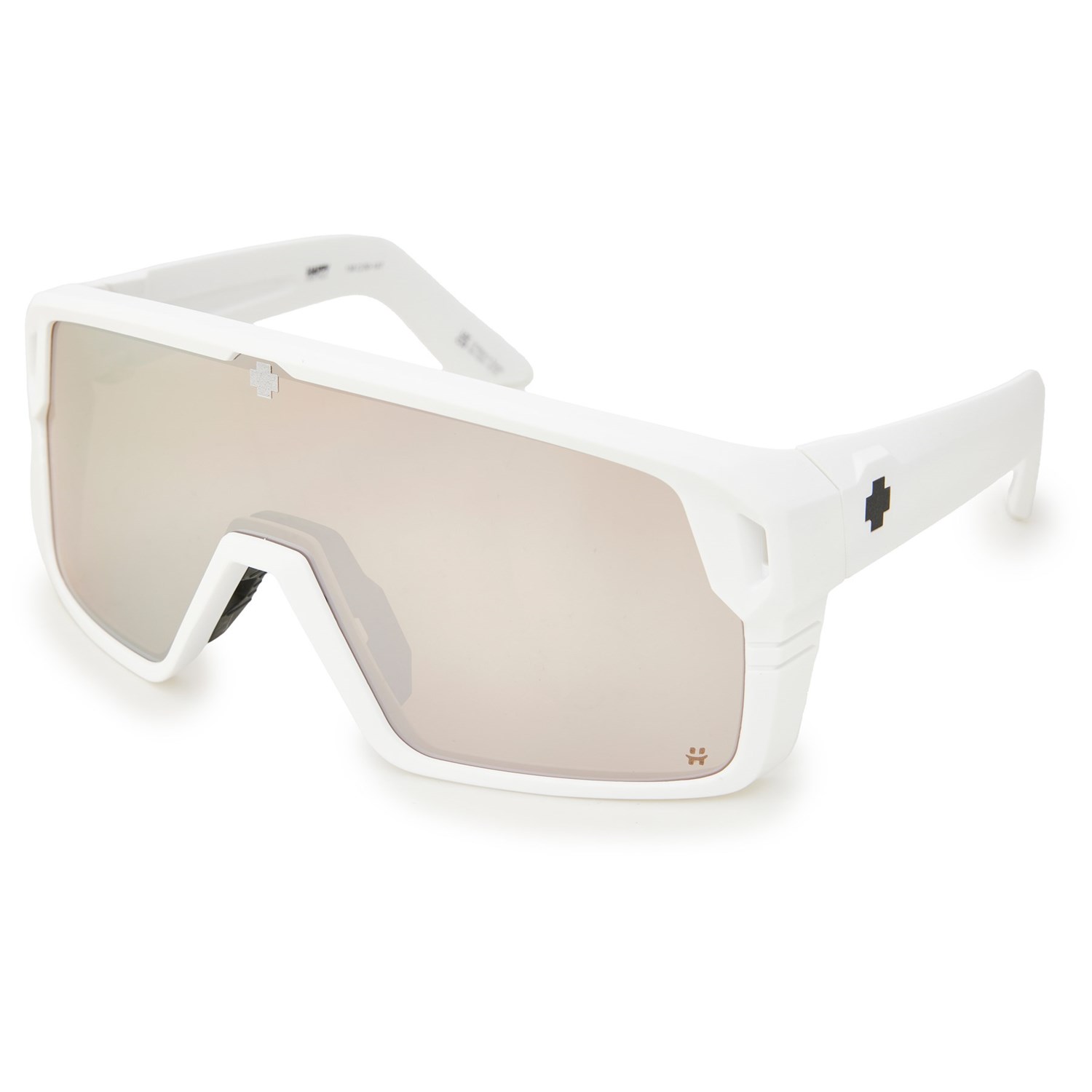 (取寄) スパイ モノリス サングラス - ミラー レンズ SPY Monolith Sunglasses - Mirror Lens Matte White/Happy Bronze/Platinum Spectra
