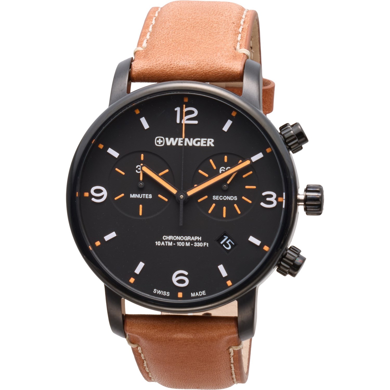 (���) �����󥬡� ��� ������ �����ߡ� �����Х� ��ȥ��ݥ꥿�� �����Υ���� �����å� Wenger men Swiss Army Urban Metropolitan Chronograph Watch (For Men) Cognac