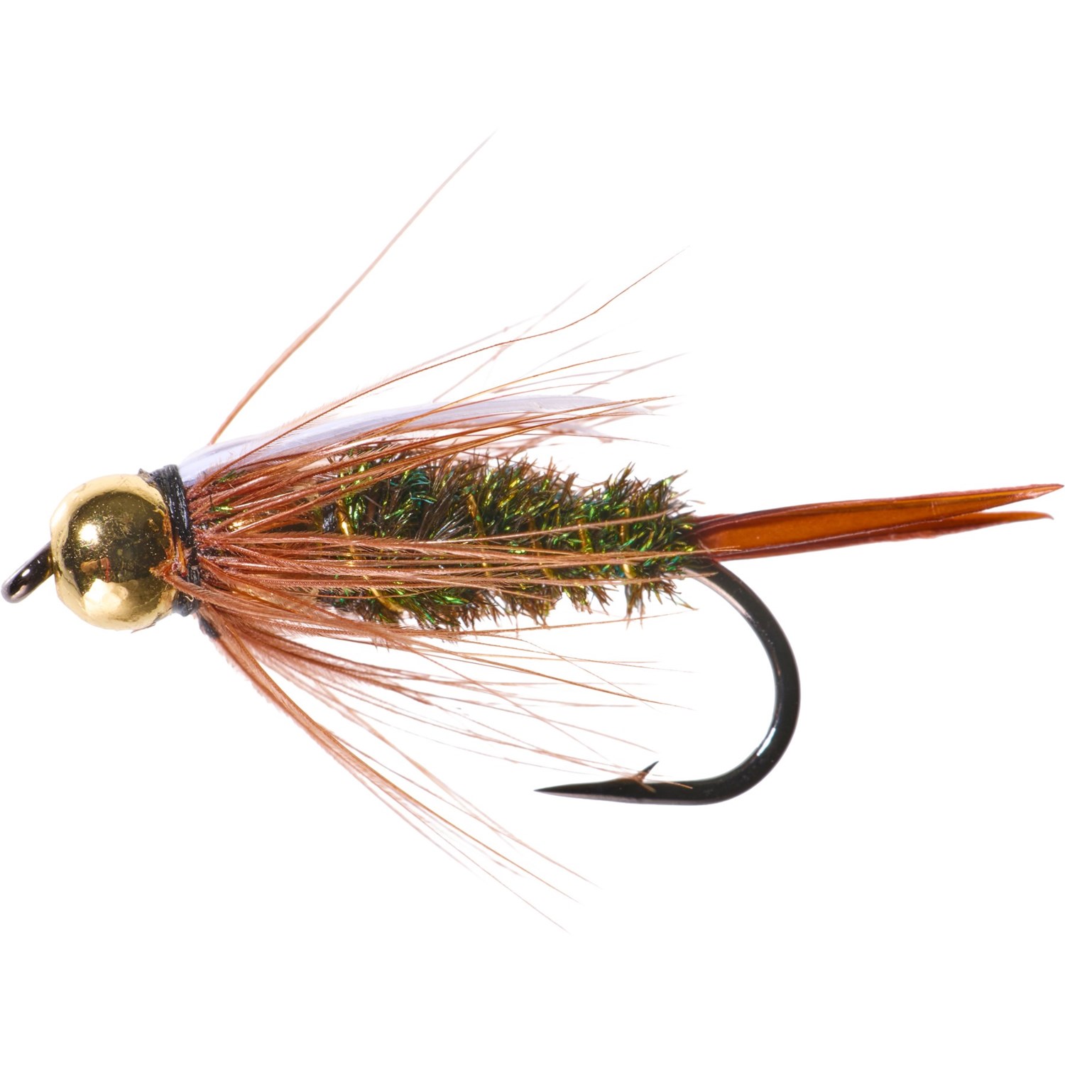 (取寄) モンタナフライカンパニー ダブル ビーズ プリンス ニンフ フライ - ダズン Montana Fly Company Double Bead Prince Nymph Fly - Dozen Natural