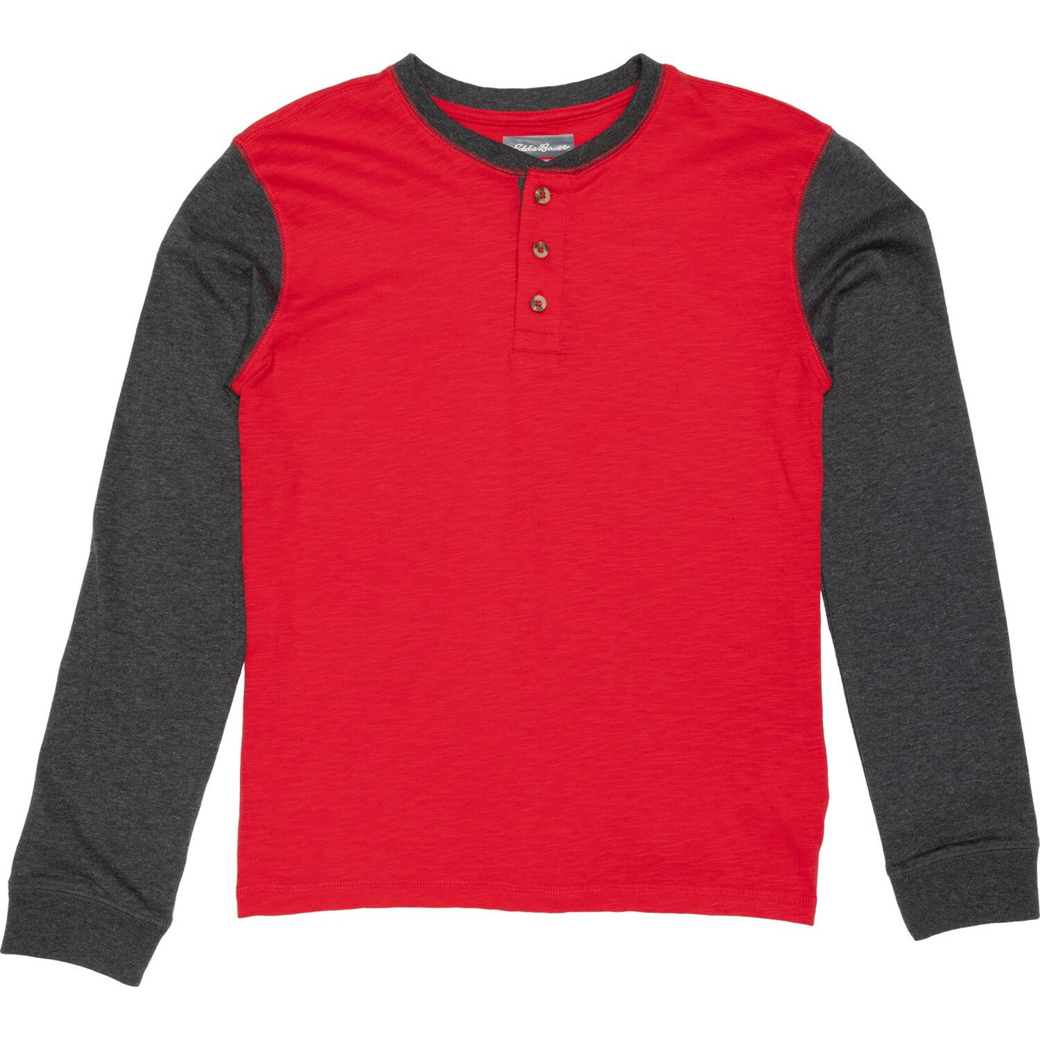 (取寄) エディーバウアー ビッグ アンド リトル ボーイズ ベイスン サーマル ヘンリー シャツ - ロング スリーブ Eddie Bauer Big and Little Boys Basin Thermal Henley Shirt - Long Sleeve Crimson