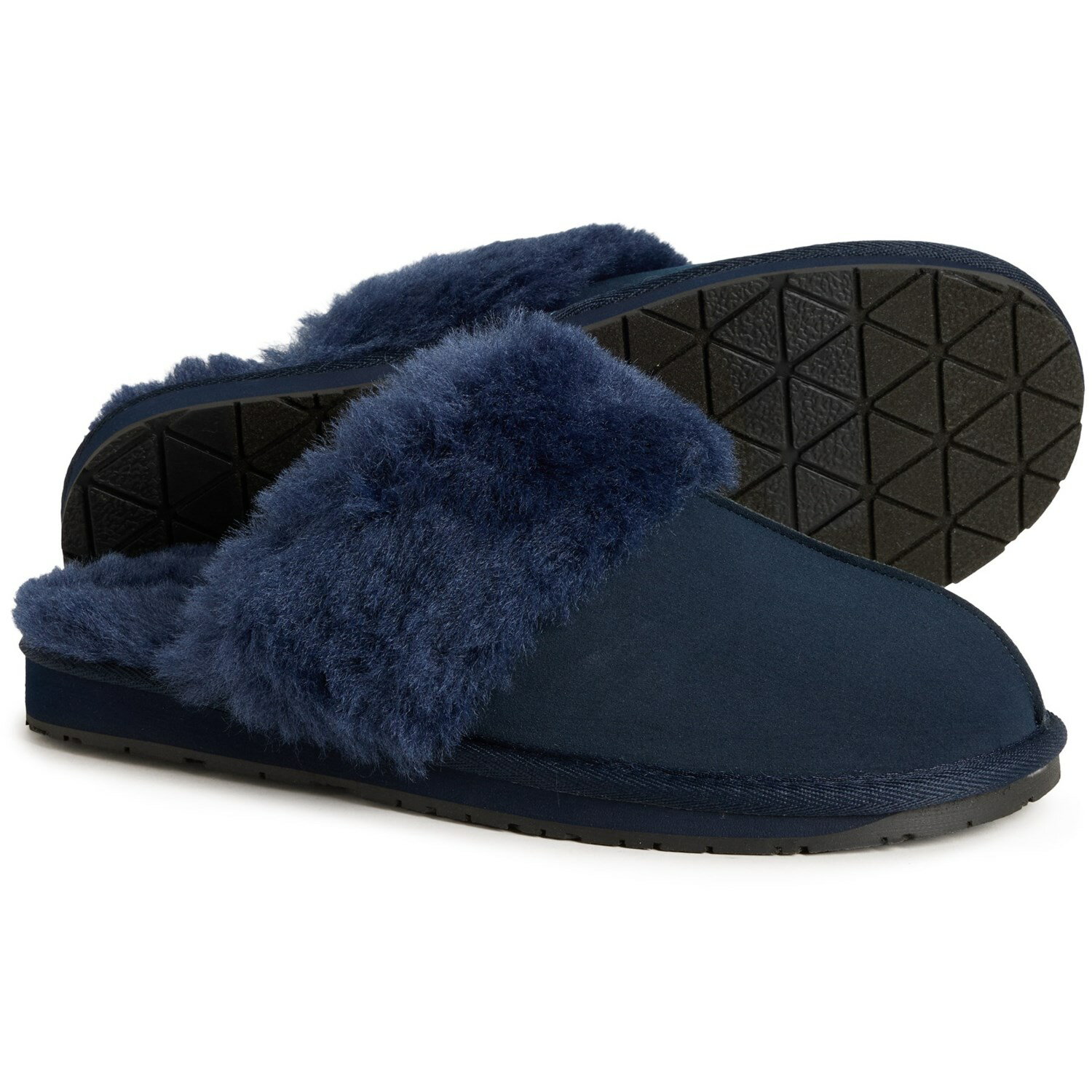 (取寄) ランズエンド レディース フォー ファー カフ スリッパ Lands' End women Faux Fur Cuff Slippers (For Women) Deep Sea
