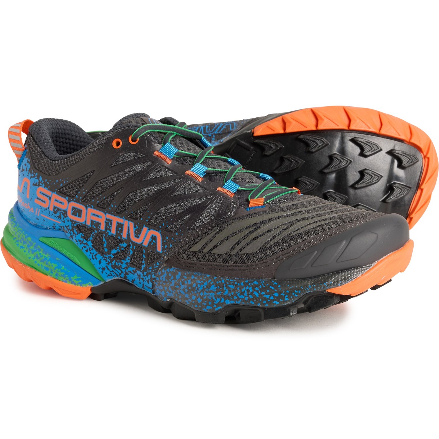 (取寄) スポルティバ メンズ アーカーシャ リ マウンテン ランニング シューズ La Sportiva men Akasha II Mountain Running Shoes (For Men) Carbon/Flame
