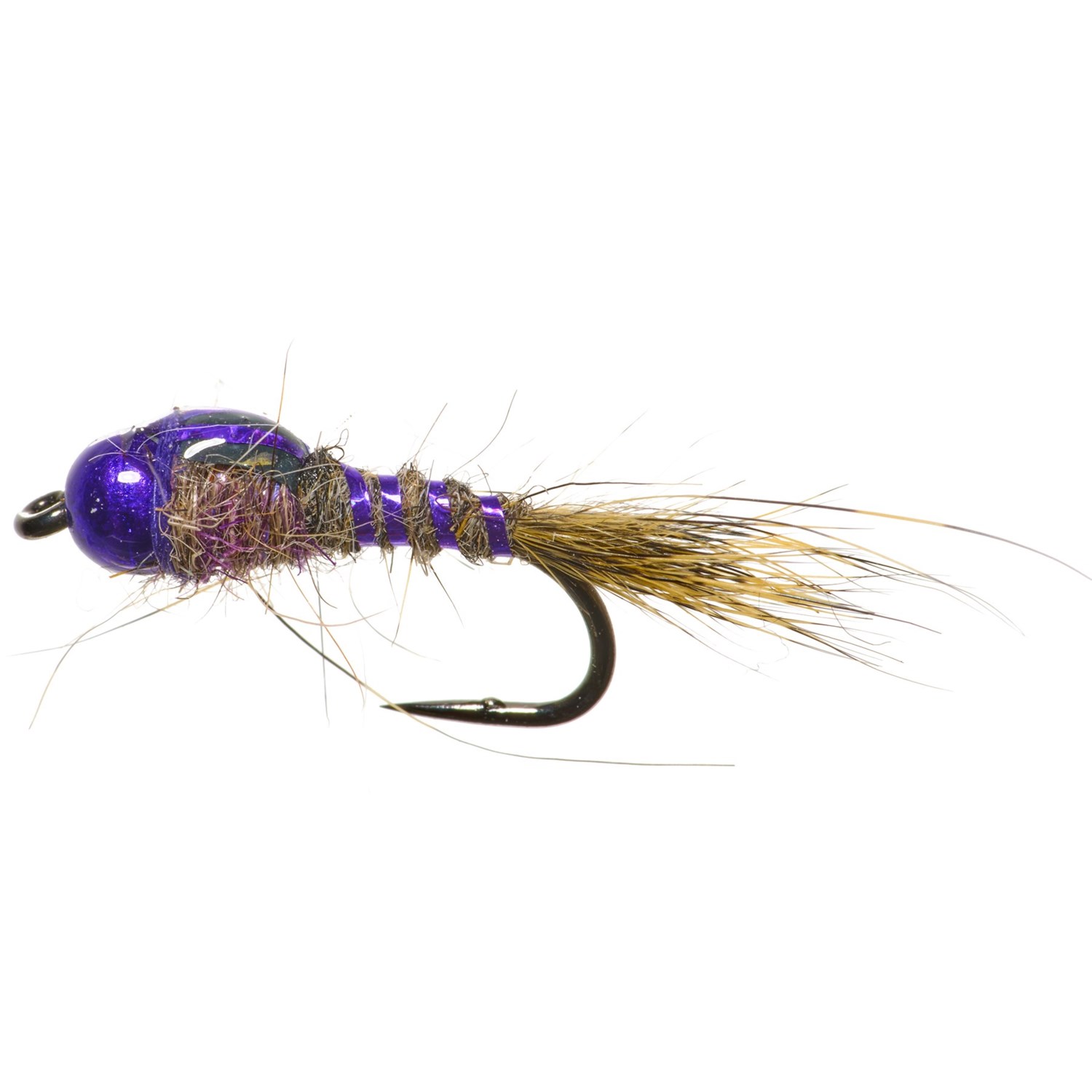 (取寄) モンタナフライカンパニー ルーセント イア ニンフ フライ - ダズン Montana Fly Company Lucent Hare's Ear Nymph Fly - Dozen Purple
