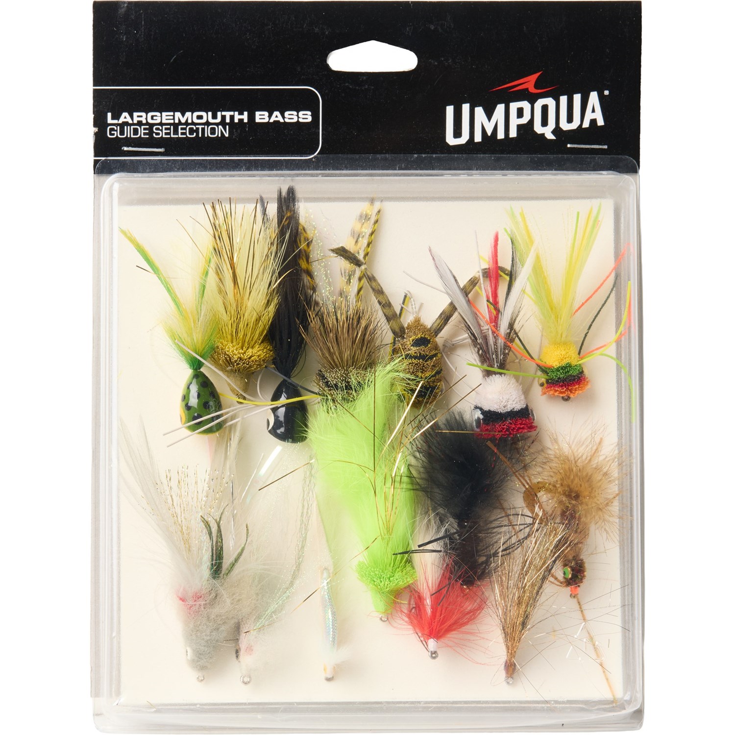 (取寄) アンプカ ラージマウス バス ガイド フライ セレクション セット - 15-ピース UMPQUA Largemouth Bass Guide Fly Selection Set - 15-Piece Multi