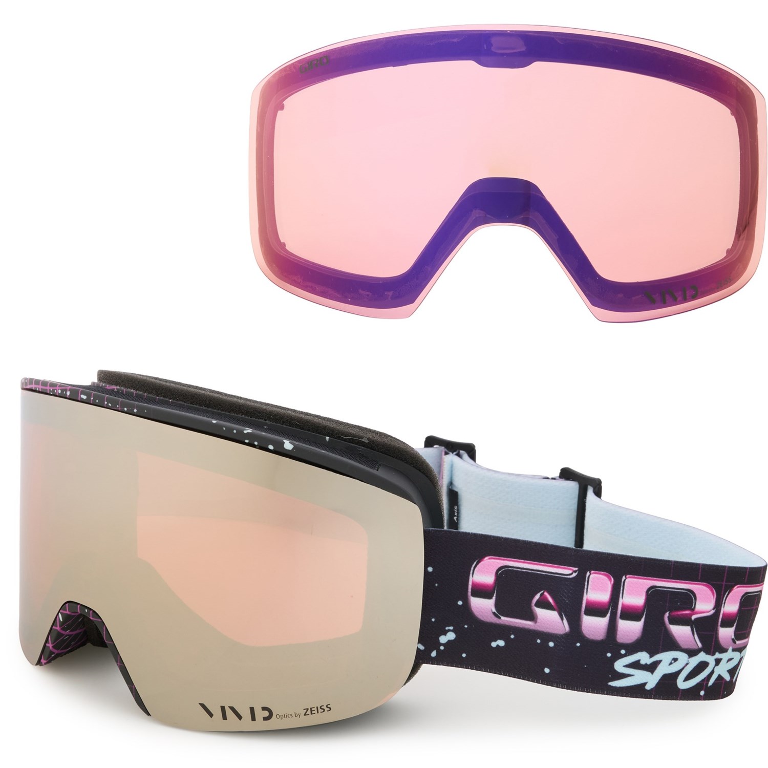 (���) ���� �������� ������ �������륺 - �������ȥ� ��� Giro Axis Ski Goggles - Extra Lens Purple Syn...
