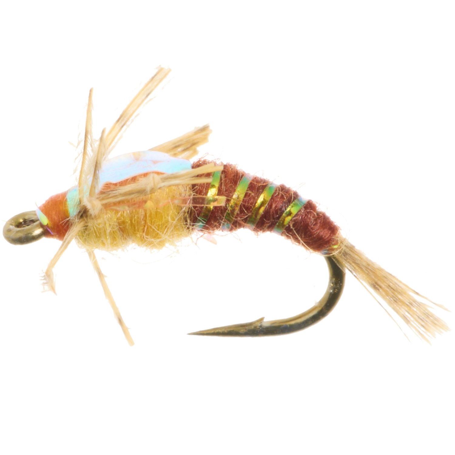 (取寄) アンプカ トゥー トーン ニンフ フライ - ダズン UMPQUA Hunchback Two Tone Nymph Fly - Dozen Sulfer/Brown