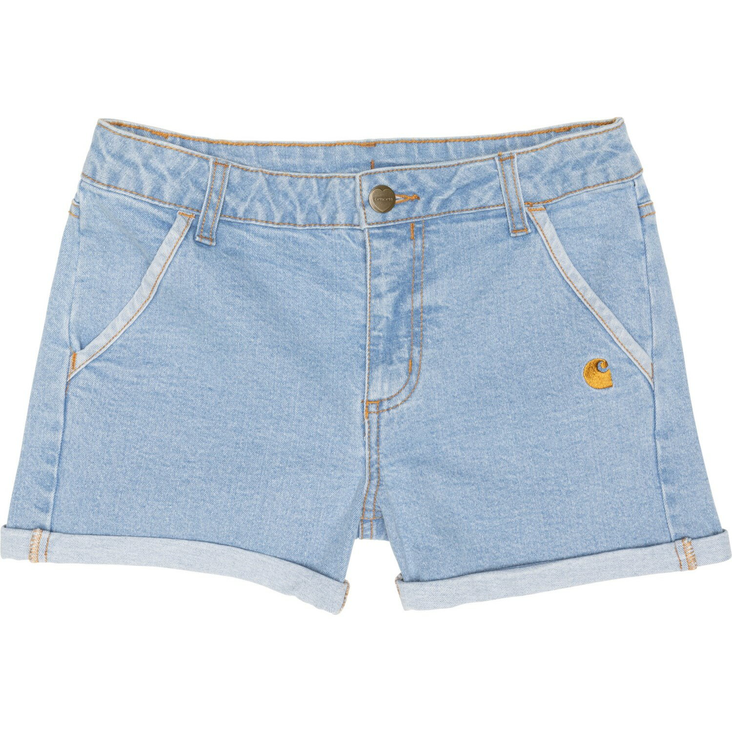 (取寄) カーハート ビッグ ガールズ ラギッド フレックス デニム ショーツ Carhartt Big Girls CH9306 Rugged Flex Denim Shorts Lt Wash