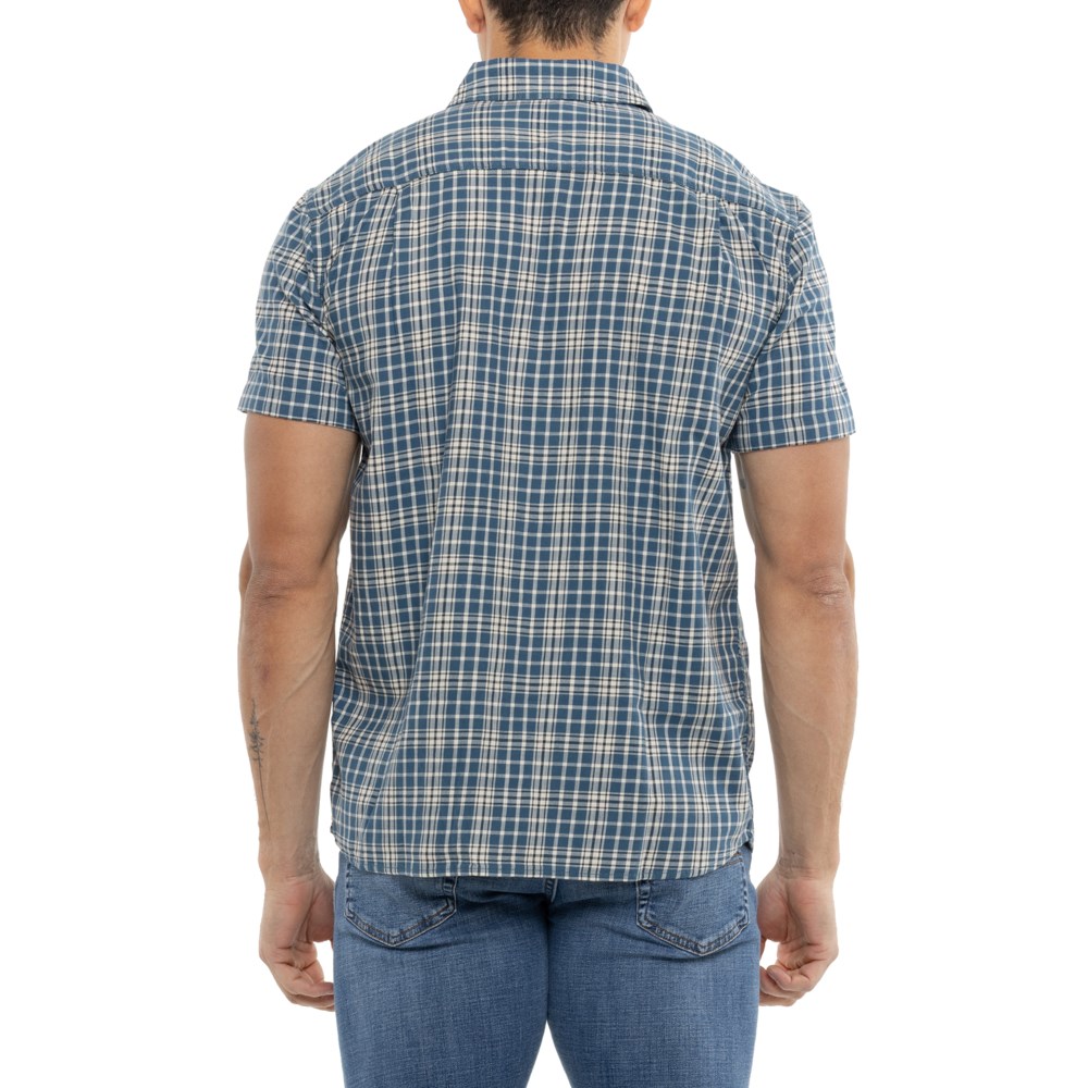 (取寄) カーハート ラギッド フレックス リラックスド-フィット フィット ライトウェイト プレイド シャツ - ショート スリーブ Carhartt 106745 Rugged Flex Relaxed Fit Lightweight Plaid Shirt - Short Sleeve Deep Ocean