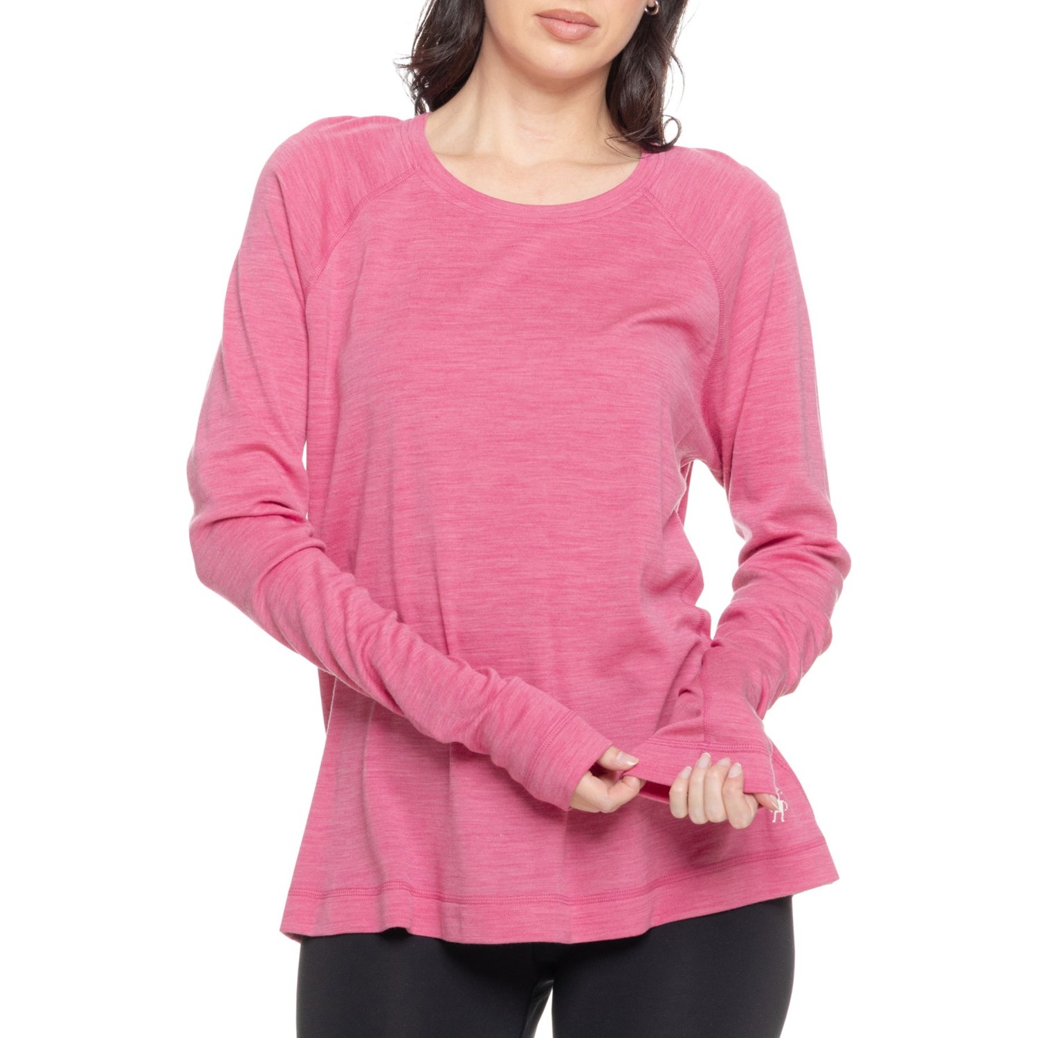 (取寄) スマートウール クラシック サーマル ベース レイヤー トップ - メリノ ウール, ロング スリーブ SmartWool Classic Thermal Base Layer Top - Merino Wool, Long Sleeve Garden Pink Heather