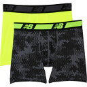 (取寄) ニューバランス 6インチ ハイ-パフォーマンス ボクサー ブリーフ - 2-パック New Balance 6” High-Performance Boxer Briefs - 2-Pack Hi-Lite/Black Desert Camo