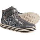 (取寄) ジェオックス ガールズ ポーニー ハイ トップ ライト-アップ スニーカー Geox Girls Pawnee High Top Light-Up Sneakers Dk Grey