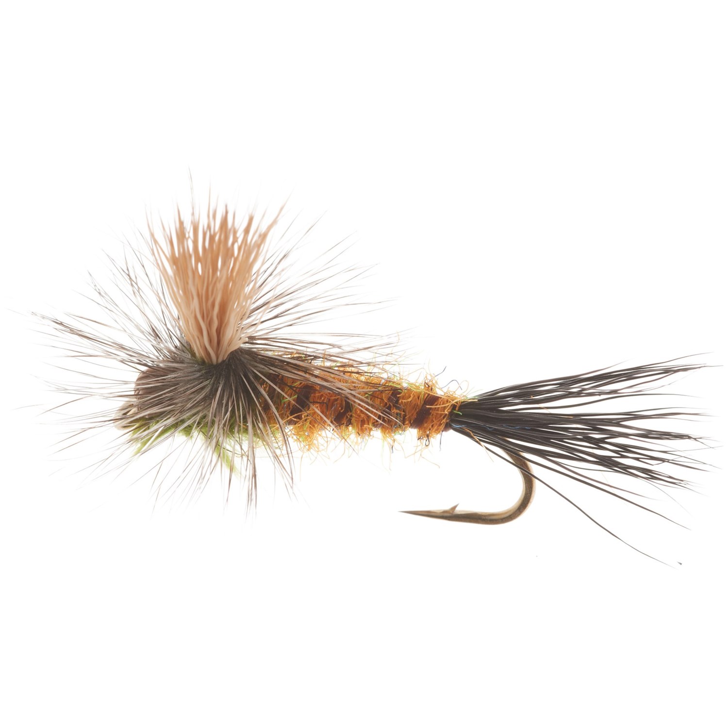 () ^itCJpj[ hC tC - _Y Montana Fly Company Clook's Beefcake Hecuba Dry Fly - Dozen Brown/Brown/Yellow