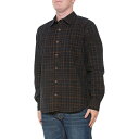 (取寄) ロッテルダム ヤーン-ダイド プレイド ミクロ コーデュロイ シャツ - ロング スリーブ GROVE HOLLOW Rotterdam Yarn-Dyed Plaid Micro Corduroy Shirt - Long Sleeve Black Forest Combo