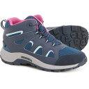 (取寄) メレル ガールズ オーククリーク ミッド レース ハイキング ブーツ - ウォータープルーフ Merrell Girls Oakcreek Mid Lace Hiking Boots - Waterproof Navy/Turq/Fuchsia