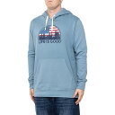 (取寄) ライフイズグッド アメリカン フロッグ ウッズ パーカー Life is good Life is good American Flag Woods Hoodie Smokey Blue