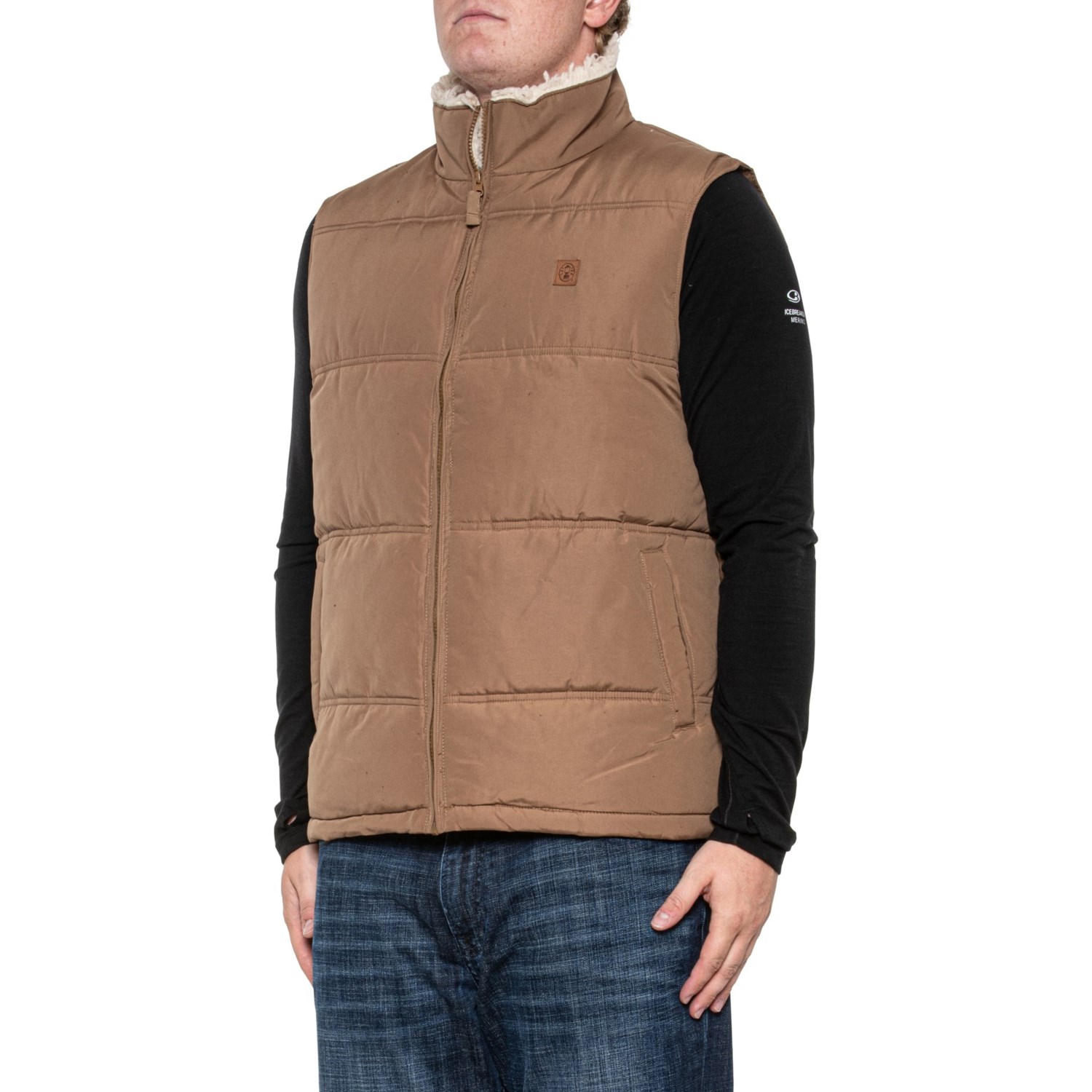 (取寄) コールマン シェルパ トリム パファー ベスト - インサレーテッド Coleman Sherpa Trim Puffer Vest - Insulated Acorn