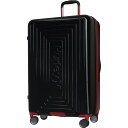 (取寄) ハーレー 29インチ スキ スピナー スーツケース - ハードサイド, エクスパンダブル, ブラック-レッド Hurley 29” Suki Spinner Suitcase - Hardside, Expandable, Black-Red Black/Red