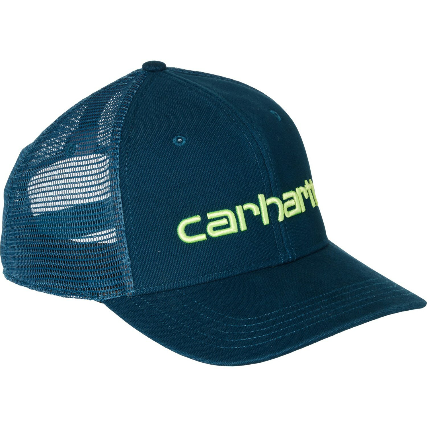 () J[n[g Y 101195 LoX bV-obN S x[X{[ Lbv Xq Carhartt men 101195 Canvas Mesh-Back Logo Baseball Cap (For Men) Night Blue