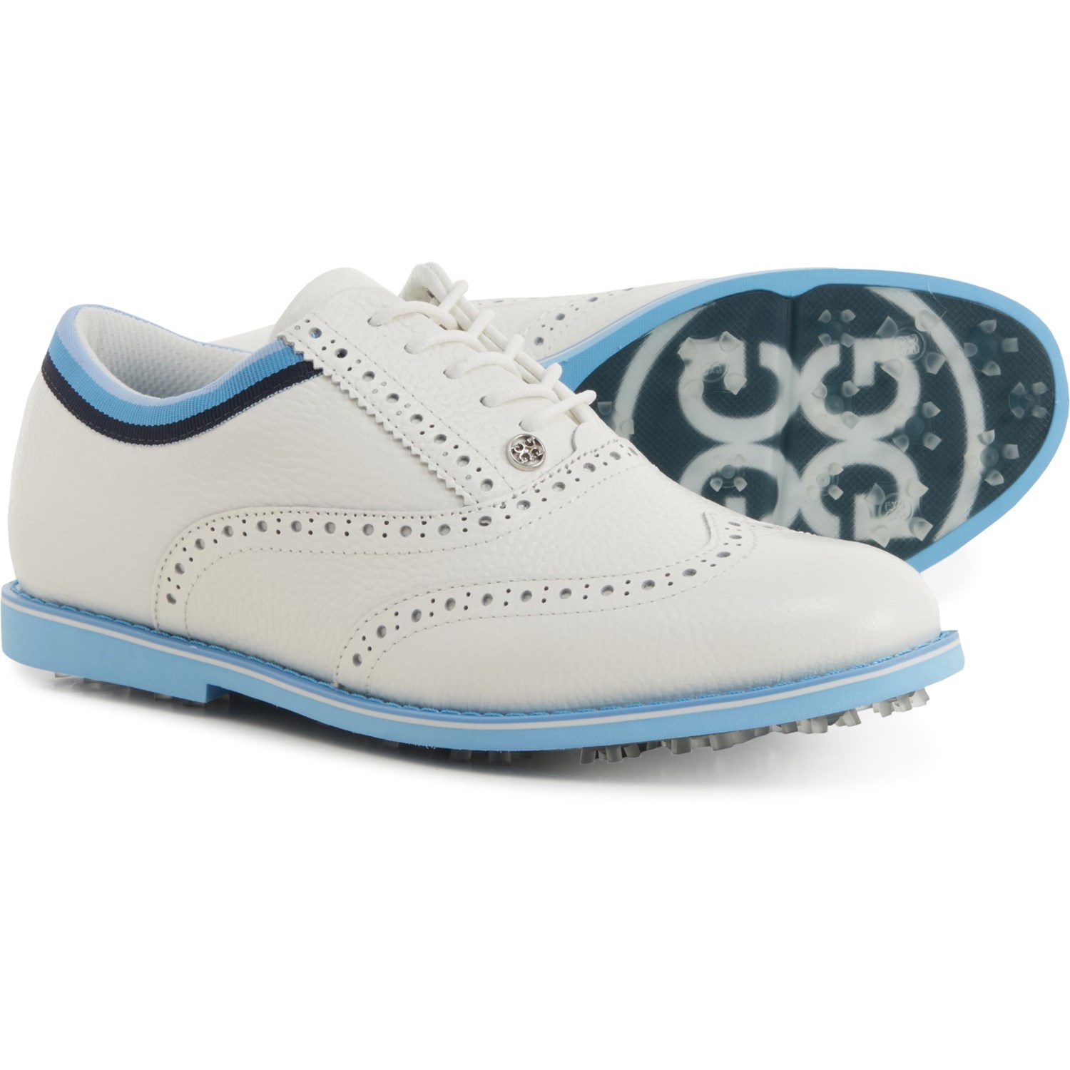 (取寄) G/フォア レディース グログラン ブローグ ギャリバン ゴルフシューズ G/FORE women Grosgrain Brogue Gallivanter Golf Shoes (For Women) Snow/Tulum