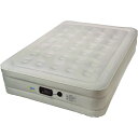 取寄 サータ グイーン レイズ プラッシュ トップ エアー マットレス ウィズ ポンプ - 18インチ Serta Queen Raised neverFLAT Plush Top Air Mattress with Pump - 18” Beige