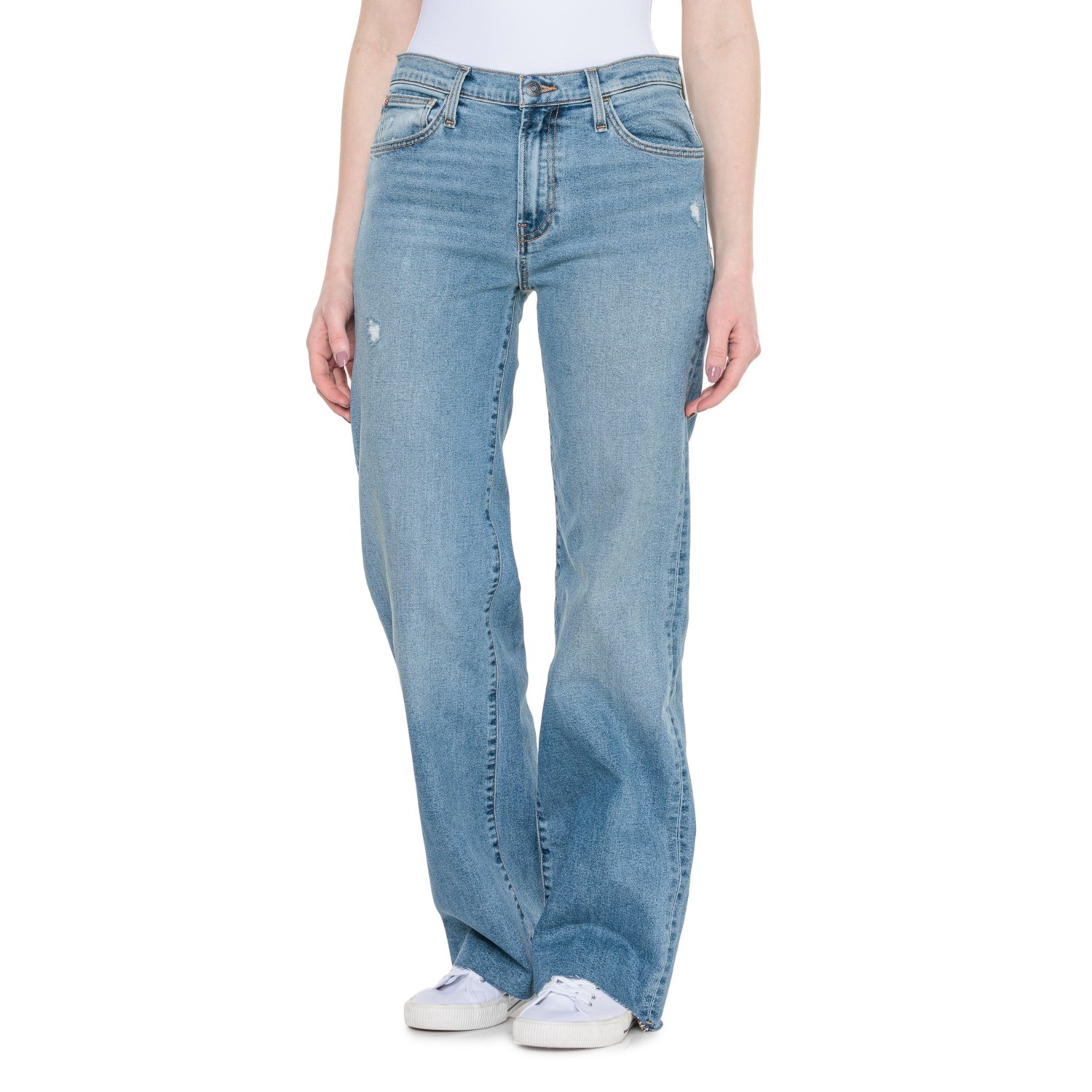 () nh\ W[Y U[ nCCY AN W[Y - Ch bO Hudson Jeans Rosalie High-Rise Ankle Jeans - Wide Leg Daylight