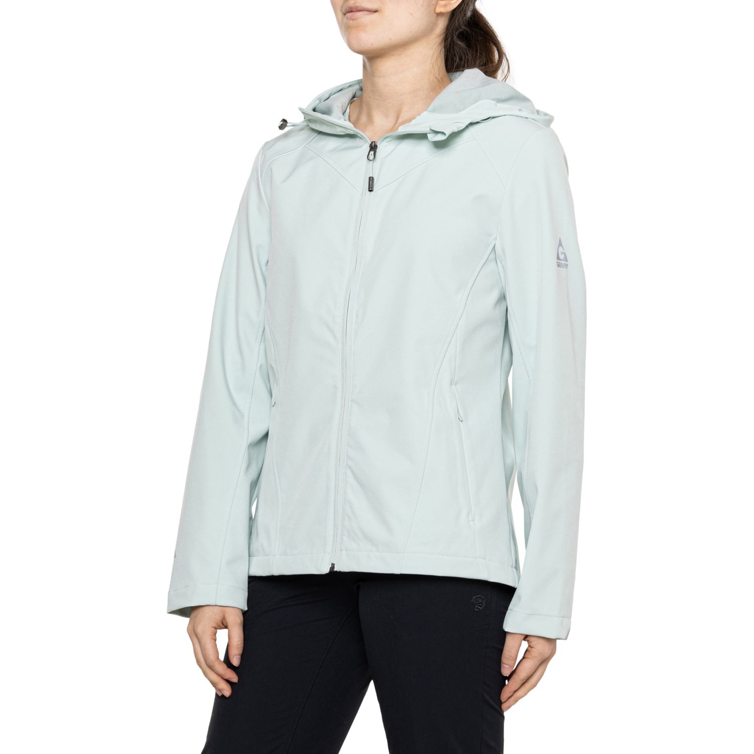 (取寄) ジェリー リレー ボンデッド ライトウェイト ソフトシェル フーデット ジャケット Gerry Relay Bonded Lightweight Softshell Hooded Jacket Mint Spray