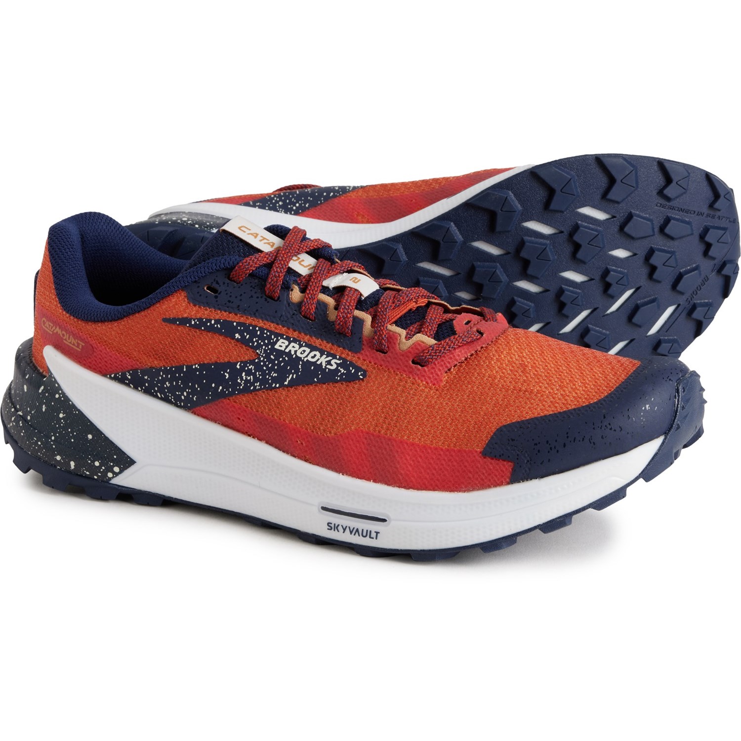 (取寄) ブルックス メンズ カタマウント 2 トレイル ランニング シューズ Brooks men Catamount 2 Trail Running Shoes (For Men) Rooibos/Biscuit/Peacoat