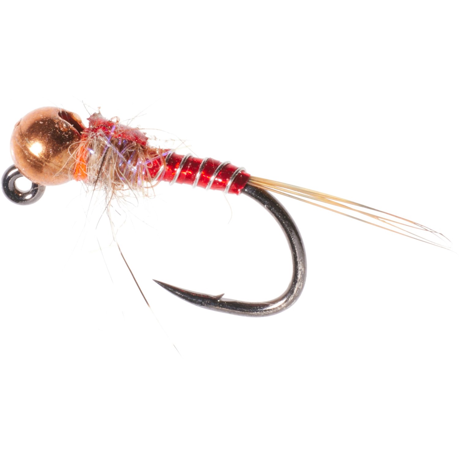 (取寄) モンタナフライカンパニー サンダー バグ ニンフ フライ - ダズン Montana Fly Company Allen's Thunder Bug Nymph Fly - Dozen Red