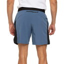 (取寄) アシックス パフォレイティット サイド パネル ランニング ショーツ - 7インチ ビルト-イン ブリーフ ASICS Perforated Side Panel Running Shorts - 7”, Built-In Briefs Atlas Blue/Black 2