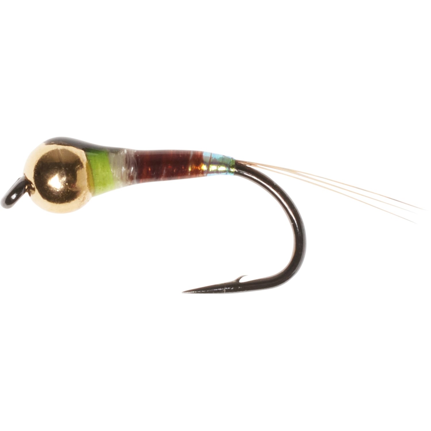 () 󥿥ʥե饤ѥˡ 롼  ѡǥ ˥ ե饤 -  Montana Fly Company Lucent Tag Perdigon Nymph Fly - Dozen Brown/Cream