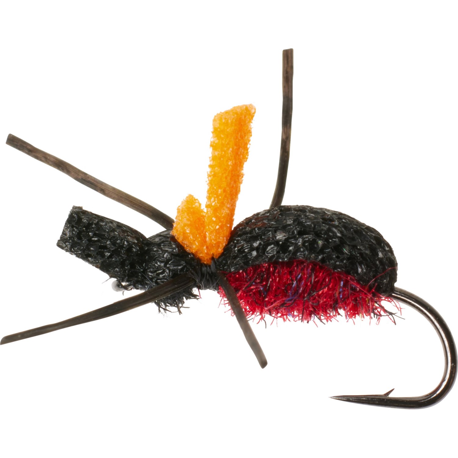 (取寄) モンタナフライカンパニー ハイ-ビズ ANT フライ - ダズン Montana Fly Company Jake's Hi-Vis Ant Fly - Dozen Black/Red/Orange