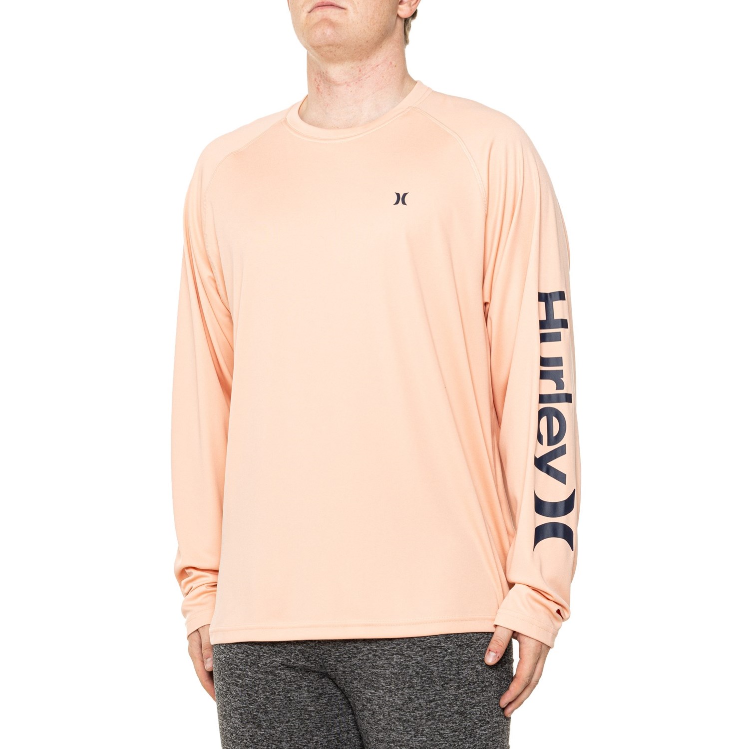 () n[[ bV K[h - Upf 50ȏ, O X[u Hurley Rash Guard - UPF 50+, Long Sleeve Peach Grapefruit